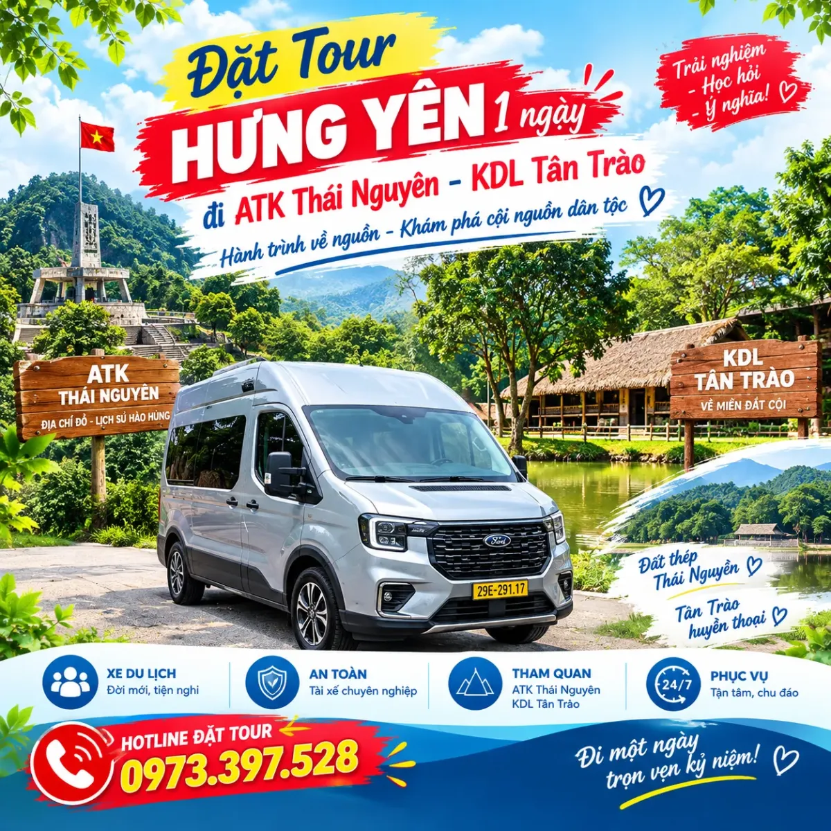 Đặt Tour Hưng Yên 1 ngày đi ATK Thái Nguyên - KDL Tân Trào